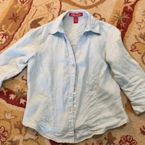 100% linen buttondown